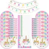 1Set festivi Arcobaleno Unicorno Palloncino Festa32 pollici Numero Palloncini Foil 1st Bambini Unicorno Tema Decorazioni di compleanno Baby Shower Globos