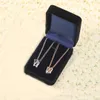 Ожерелье с подвеской S Sier с бриллиантом из розового золота и платинового цвета для женщин, свадебные украшения, подарок, есть штамп в коробке PS4006A