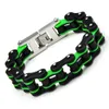 Heavy Top Design Punk Mens Женщины Bike Braclets Rock Hiphop Gothic 316L Из Нержавеющей Стали Мотоцикл Байкер Браслет Браслет Велосипед Ювелирные Изделия