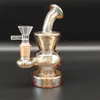 5.9inch Yellow mini Glass Water Pipe 14mm male Bowl Hookah Recycler Bong Smoking Tobacco Dry Herb Beaker Ice Catcher