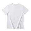 Summer Solid Colors Men's O-Neck T-Shirts 100% Bomullsmonterad kortärmad grundläggande toppar TES G220512