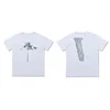 Высококачественная модная мужская футболка белая змея знаменитая дизайнерская футболка Big v Hip Hop Men Women Женщины с коротким рукавом 2122 New Vlonesdaq7