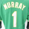 Kyler Murray Jersey Green Grey Player Button Button Down 모든 스티치 자수