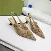 Moda clásica Diapositivas Sandalias Señora Sandalias de verano Diseñador Hebilla de metal Tamaño grande Cuero Fondo grueso Tacón alto Mujer Zapato Bagshoe1978 15