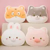 40 cm Kawaii Animal Rabbit Dog Tiger Pig Plush Toys Cartoon Pchana miękka poduszka z tyłu sofa poduszka dla dziewcząt dzieci