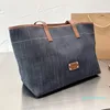 Women Shoulder Denim Shopping bags hand Tote Bag Large size Sac handbag Pure color Canvas Plain lady Fashion letters 2022