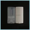 휴대용 DIY 15ml 플라스틱 빈 병 타원형 탈취제 스틱 컨테이너 클리어 흰색 패션 립밤 립스틱 튜브 드롭 배달 2021 Packin