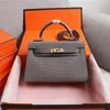 حقائب الحقائب Hermee Handbags Luxury 2022 Fashion High Grade Leather Women’s Crocodile Hand Mini Kellies II Mnlr