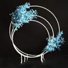 Décoration de fête accessoires de mariage en fer forgé anneau arc fond rond fleur porte ornements métal ArchParty