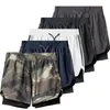 Sommermode Herren-Shorts, schnell trocknend, 2-in-1-Multi-Pocket-Doppelschicht-Fitness-Schnür-Sporthose 220714