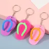 In bulk PVC Soft Rubber Slippers Keychains hanger Fashion Sandalen Key Chain Bag Car Sieraden Keychain Gift Accessoire