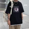 HybSkr Lonely Boy Graphic Maglietta da uomo a maniche corte T-shirt Moda Casual Oversize T Shirt in cotone Maschile Abbigliamento da uomo coreano 220521