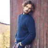 2022 nuovi uomini di moda invernale maglione uomini europei e americani tinta unita top casual maglione lavorato a maglia da uomo L220801