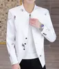 Hoo Youth Slim Blazer Men Fashion Casual Spring Print Suit Jacket 220409