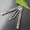 Nieuwe Theone JK King Balisong Butterfly Training Mes Niet Scherp D2 Blade Channel Titanium Handvat Swing Jilt Trainer Messen Chimera Hom EX10 BM42 AB Barebones Nautilus