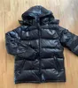 Men's Down Parkas Leather Jacket French Brand Fashion Minimalist Luxury Design Thickens Keeps Warm Winter Parka Black Matte Burgundy