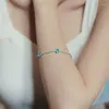 Bracelets porte-bonheur Bracelet en cristal bleu pour femme rétro bijoux de luxe femme manchette délicate Bracelets strass BraceletsCharm