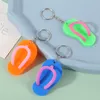 In bulk PVC Soft Rubber Slippers Keychains hanger Fashion Sandalen Key Chain Bag Car Sieraden Keychain Gift Accessoire