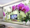 Custom 3D Wallpaper Mural living room bedroom HD Phalaenopsis 3D stereo TV background wall stickers