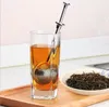 Ny tepårkula Tryck TEA INFUSER Löst bladverktyg Herbal Teskoon Filter Diffuser Home Kitchen Bar Drinkware rostfritt stål