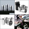 Bar Tools Barware Kitchen Dining Home Garden Väska 4 st 30 ml Set rostfritt stål Vinöl Whisky Outdoor Travel Drop Delivery 2021 VL4BX