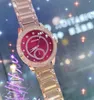 Auf Lager Quarz Mode Damen Stechuhr Uhren 40mm weibliche Studentin Beliebte voller Edelstahl Diamanten Weihnachts-Gifs Armbanduhren Dropshipping-Tabelle