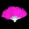 Elegant Folding Feather Fan Halloween Party Stage Performances Craft Fans Christmas Halloween Party Supplies 8 Styles