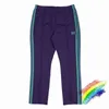 Purple Awge Needle Pants Men Women Quality Embroidered Butterfly Needles Track Pants Classic Stripe Pants T220721