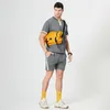 Casual Crest Crestuit Men 2 Piece Fashion Sets Summer Short -рукав шорт шорт Set Sportswear Tops Male Brand Clothing 220609