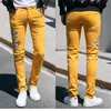 Jeans da uomo firmati ricamati jeans viola ad alta elasticità patchwork da donna versatili pantaloni hip-hop slim fit taglie asiatiche 27-38