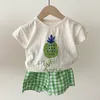 Baby Boy Girl Children's Suit Summer Children Kids s s Fruits T-Shirt + Shorts 2 Sets Clothes 220507