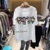 Women's T-Shirt Spring And Summer Korean Style Cute Cow Toy Embroidered Loose Short-Sleeved Large All-Matching WomenWomen's