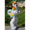 Halloween Rainbow Husky Dog Mascot Costume Cartoon Temat Charakter karnawał unisex dorosły strój świąteczny strój