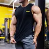mannen bodybuilding tanktops gym fitness mouwloos shirt mannelijke stringer singlet zomer casual mode bedrukt onderhirt vest 220601