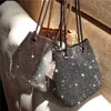 Bolsas de noite para mulheres Mini bolsas de ombro com corrente Bolsas de mão de cristal Clutch Balde com strass Bolsa tiracolo para festa Moda Diamante Noite