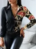 Женские блузкие рубашки 2022 Осенняя женщина модная рубашка с длинным рукавом женские топы и пуговицы повседневная офисная печать верхняя блузка Chemise Femme
