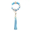 Party Favor List Silikonowe Bransoletki Koralik Tassel Key Chain Wisiorek Kobiet Biżuteria Torba Akcesoria Dnia Matki Prezent BBB14568