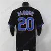 Baseballtröja Francisco Alvarez Pete Alonso Kodai Senga Francisco Lindor Edwin Diaz Brett Baty Brandon Nimmo Gilbert McNeil Bader Marte Hernandez Colon Martinez