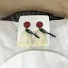 Clip-on schroef terug Koreaanse stijl temperament hars tulp bloem oor clips oorbellen mode grote eenvoudige witte clip op zonder piercingclip-on