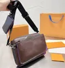 Men Genuine Leather Trio 2022 Messenger Bags Designer de luxo Cross Body Satchels 3 em 1 Moda Mini Mini Pacote Backpack