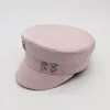 القبعات الساتان الماس رسالة Sboy قبعات النساء العسكرية المسطحة قابل للتعديل القبعات القبعات Gorras Gorra MujerBerets Chur22