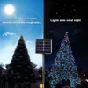 Strängar LED Solar String Lamp för trädgårdsvattentät utomhusbelysning 52m 7m 12m 22m 6V jul Xmas semesterdekoration Fairy batteri