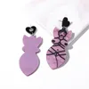 Dangle & Chandelier KUGUYS Printing Body Art Drop Earrings For Girls Womens Trendy Jewelry Fashion Acrylic Accessories