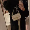 Femmes Mini sac à main nouveau élégant épaule Messenger Portable chaîne sac fille PU gelée sac perle bandoulière losange petit sac à dos