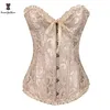 Korsett Lace Up Bustier Plus Size Korsett für Frauen Jacquard Floral Gothic Gorset Sexy Boned Korse Busk Solid Korset Outfit 220615