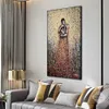 Abstract Painting Couple Full Aquare Lover Canvas Poster Art Prints Modern For Living Room Home Decorative Picture Cuadros Frame
