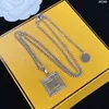 Mens Pendant Necklace Designer Jewelry Silver Chain Halsband för kvinnor Män Fashion Luxurys Hip Hop Heanpok 22052102R