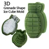 Secchielli per il ghiaccio 3D Forma di granata Stampo per cubetti Gelatiere creativo Bevande per feste Vassoi in silicone Stampi Strumento per bar da cucina