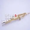 New Yanagisawa 9930 B Flat Soprano Straight Tube Saxophone Silver Plated and Gold Plated Key Sax Top Music Instruments Ship265b