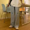Pantaloni da donna Capris Pantaloni scozzesi vintage Donna Elastico in vita Sciolto dritto Pa 220823